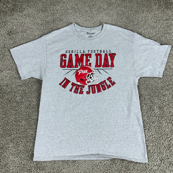 Pittsburgh State Gorillas Shirt Mens L Gray Red Game Day In The Jungle Champion - Picture 1 of 8